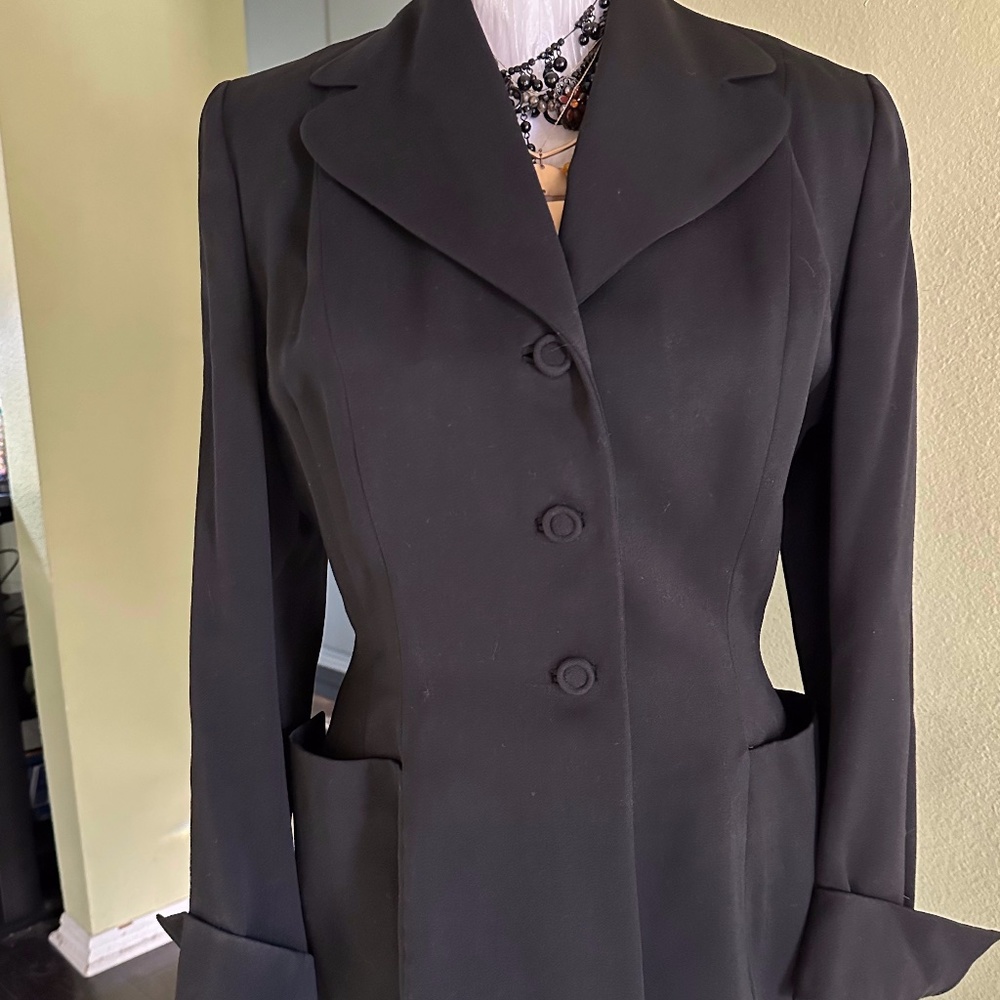 Rothmoor 1940's Black Vintage Suit Jacket Blazer Women Good Condition